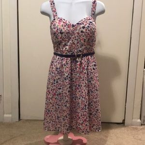 Pink and purple floral dress